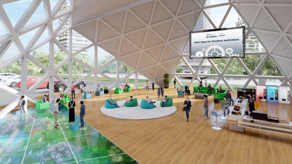 a virtual space where Junior achievers gather to learn